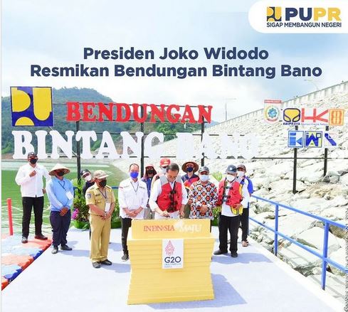 Presiden Joko Widodo Resmikan Bendungan Bintang Bano