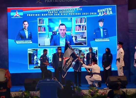 AHY Lantik DPD Partai Demokrat Provinsi Banten & Riau