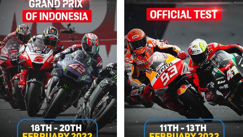 Tes Pramusim MotoGP 2022 di Pertamina Mandalika International Street Circuit Digelar 11 – 13 Februari