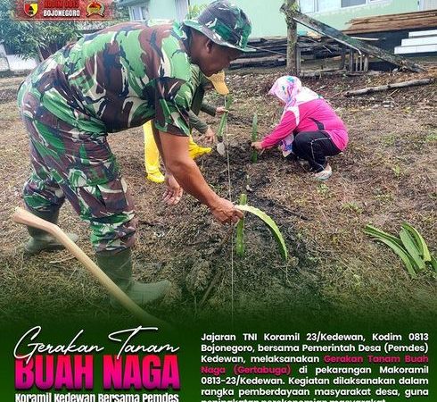 Berdayakan Masyarakat Desa, Koramil 0813-23/Kedewan bersama Pemdes Kedewan Laksanakan Gertabuga