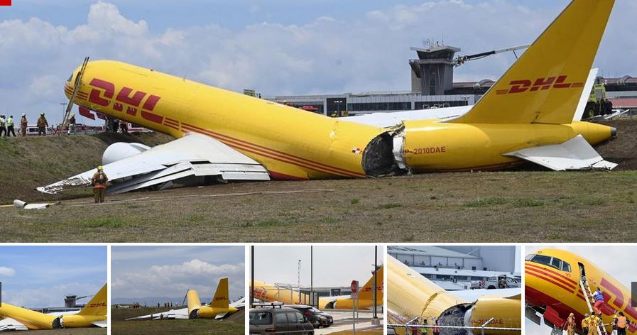 Patah Jadi Dua, Pesawat Boeing 757-200 Tergelincir di Landasan Pacu  Bandara Aeris, Kosta Rica