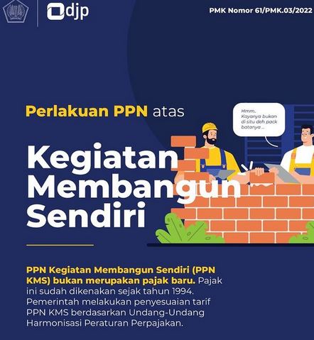 Membangun Rumah Sendiri  Luasan Lebih dari 200 M2 Dikenakan PPN 2,2%