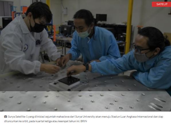 Satelit Nano Karya Anak Bangsa, Surya Satellite-1 (SS-1) Berhasil Mengangkasa