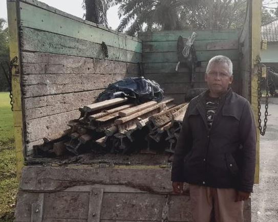 Babinsa Kodim 0208/AS,  Ikut Membekuk Sindikat Pencurian Rel KA  Kisaran