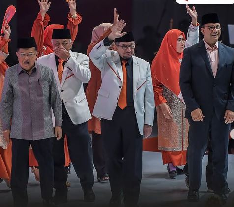 Anies Baswedan Berjalan Bersama Jusuf Kalla, Milad ke-21 PKS