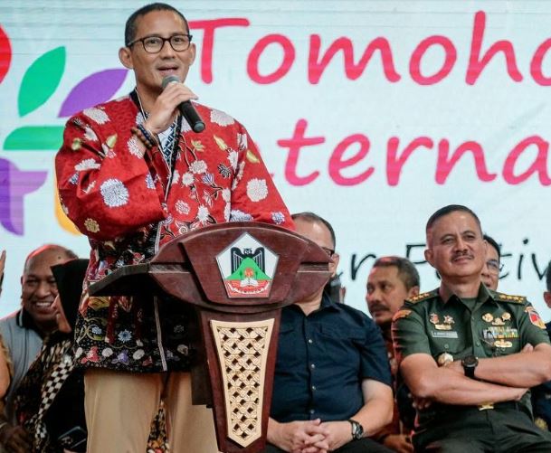 Sandiaga Salahuddin Uno Apresiasi Tomohon International Flower Festival (TIFF) 2023