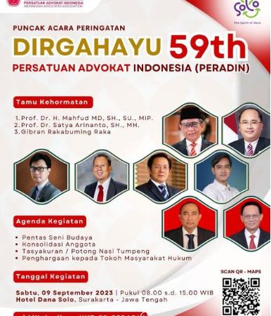 Perayaan HUT ke-59 PERADIN: Peran Advokat dalam Mewujudkan Keadilan di Indonesia