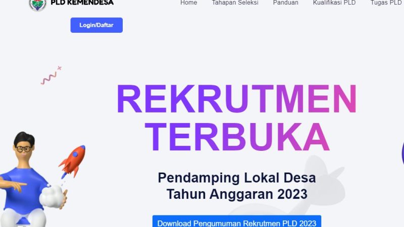 Pendaftaran Pendamping Lokal Desa Tahun 2023 Telah Dibuka oleh Kemendes PDTT