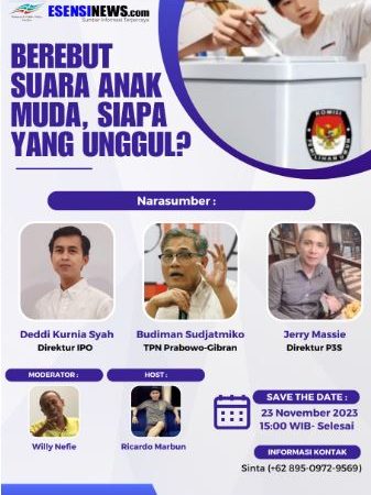 Webinar P3S dan Esensinews.com: Persaingan Suara Generasi Muda, Siapakah yang Mendominasi?