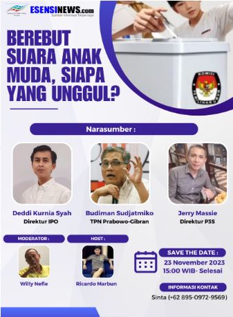 Webinar P3S dan Esensinews.com: Persaingan Suara Generasi Muda, Siapakah yang Mendominasi?