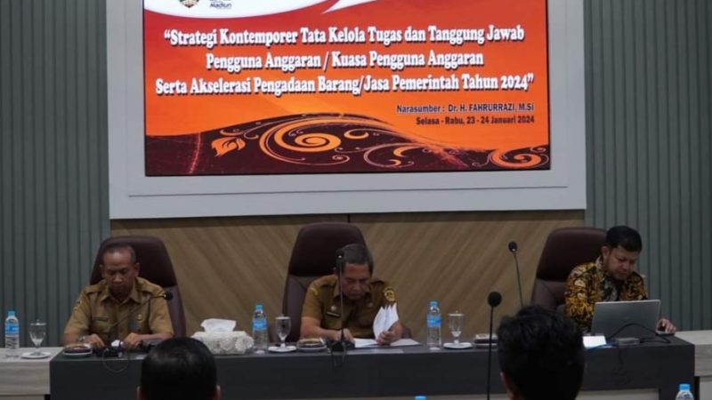 Pj. Bupati Madiun Buka Kegiatan Strategi Tata Kelola Pengadaan Barang dan Jasa Tahun 2024