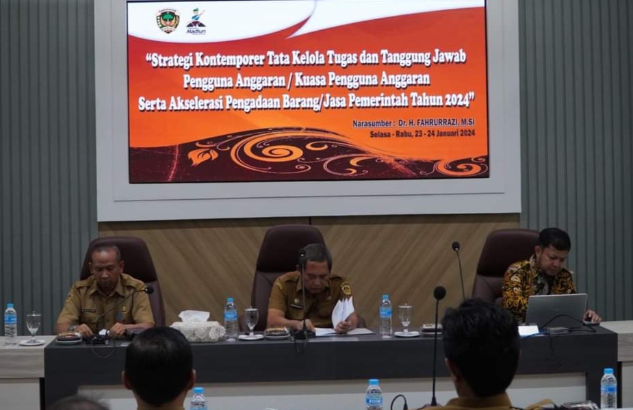 Pj. Bupati Madiun Buka Kegiatan Strategi Tata Kelola Pengadaan Barang dan Jasa Tahun 2024