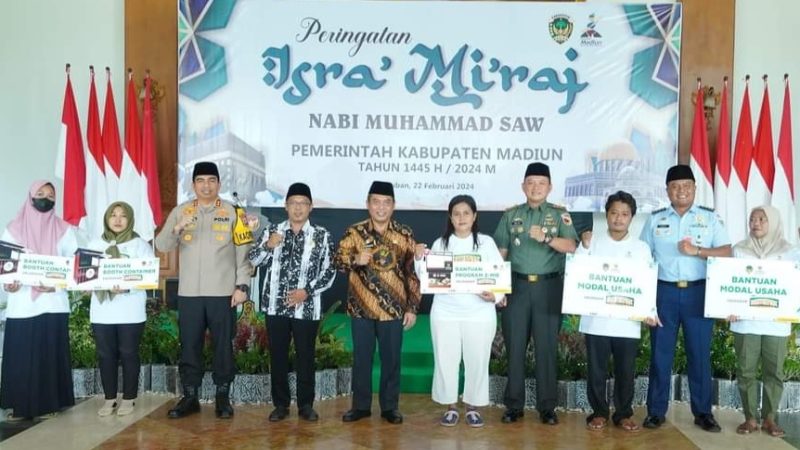 Peringati Isra’ Mi’raj, Pemkab Madiun Salurkan Bantuan Usaha dari BAZNAS