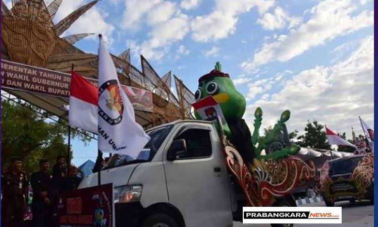 KPU Pacitan Laksanakan Peluncuran dan Kirab Maskot Pilkada  Serentak Jatim