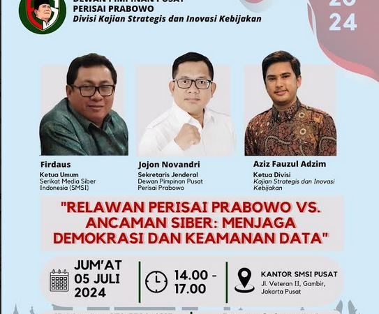Diskusi Perisai Prabowo dan SMSI:  Menjaga Data Nasional dari  Ancaman Serangan Siber