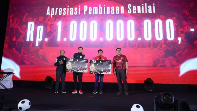 Bank Mandiri Berikan Penghargaan Rp 1 Miliar kepada Tim U-19 Indonesia