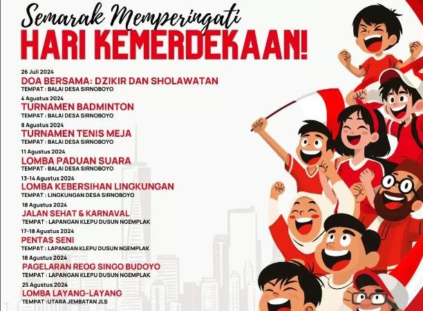 Desa Sirnoboyo Siapkan Beragam Acara Semarak untuk HUT RI ke-79