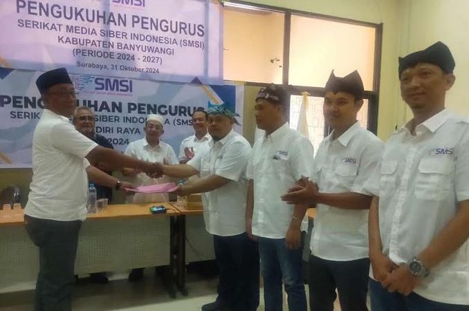 SMSI Banyuwangi Resmi Dilantik, Siap Kembangkan Media Siber Daerah