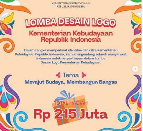 Undangan Lomba Desain Logo Kementerian Kebudayaan Republik Indonesia