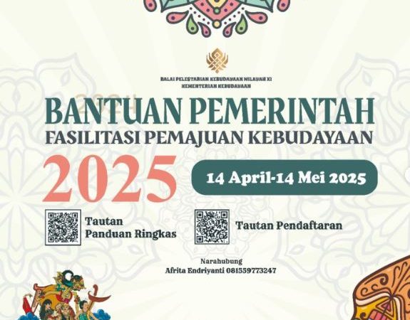 BANTUAN FASILITASI PEMAJUAN KEBUDAYAAN TAHUN 2025 RESMI DIBUKA!