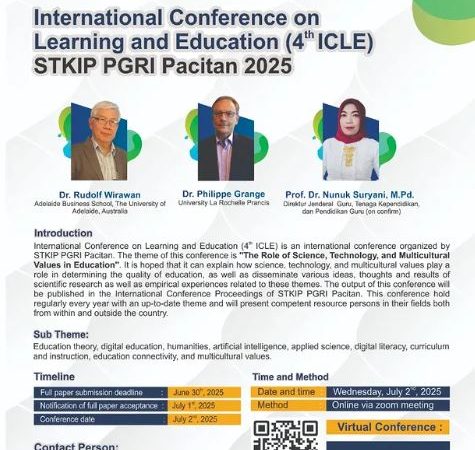 The 4th International Conference on Learning and Education 2025 (4th ICLE)  STKIP PGRI Pacitan