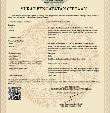 Alhamdulillah ! Telah Terbit 2 HKI;  Agoes Hendriyanto dan  Amat Taufan