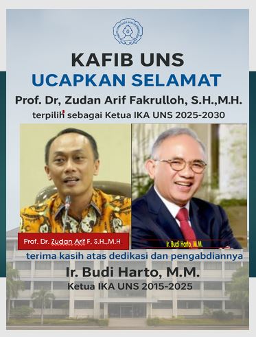KAFIB UNS Dukung Ketua Baru IKA UNS, Prof. Dr. Zudan Arif Fakrulloh, dan Hargai Pengabdian Ir. Budi Harto