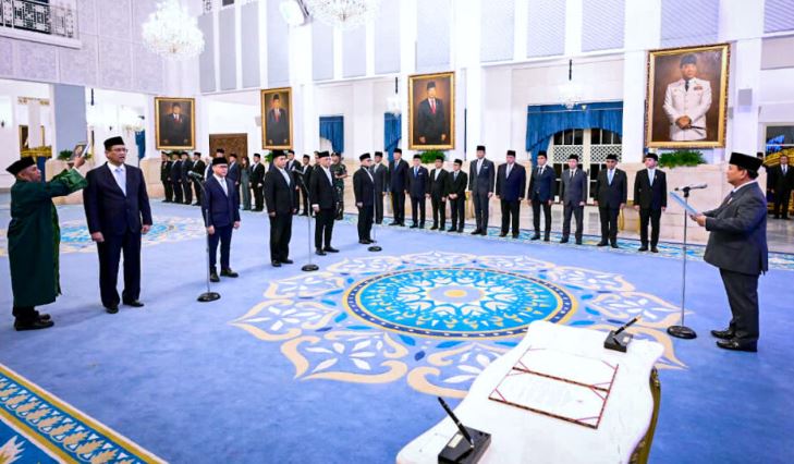 Prabowo Subianto Kukuhkan Purbaya Yudhi Sadewa dkk. sebagai Menteri Baru