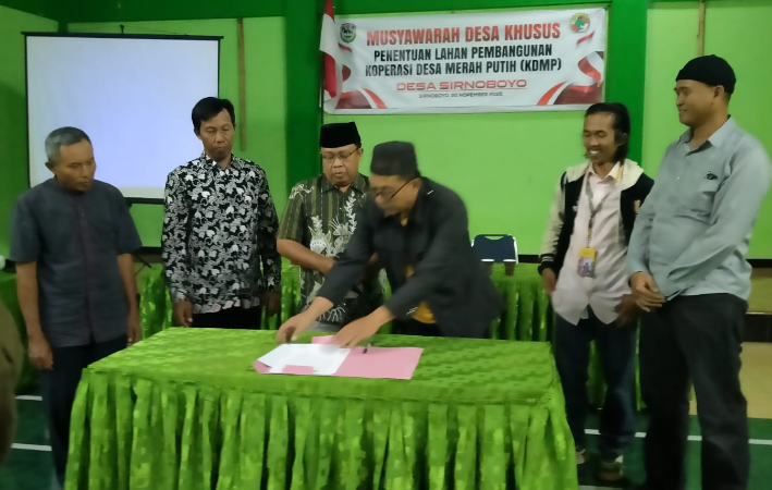 Sirnoboyo Siap Bangun Koperasi Desa Merah Putih, Lahan Resmi Disetujui BPD dan Pemdes
