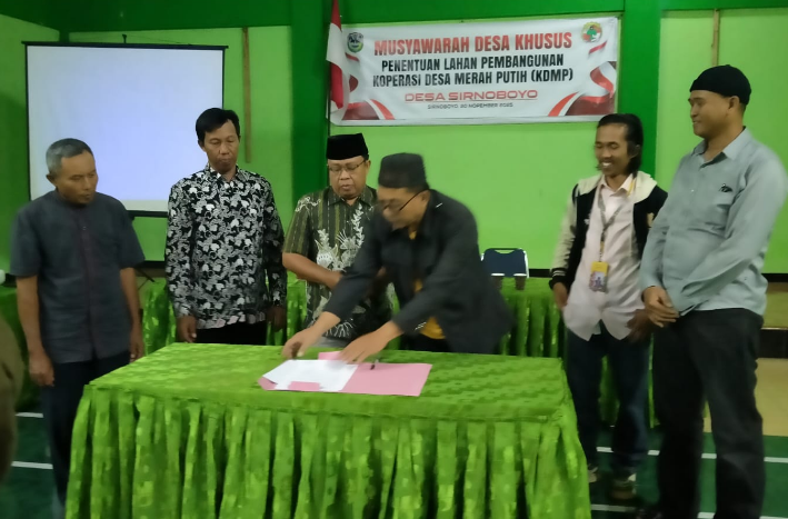 Sirnoboyo Siap Bangun Koperasi Desa Merah Putih, Lahan Resmi Disetujui BPD dan Pemdes