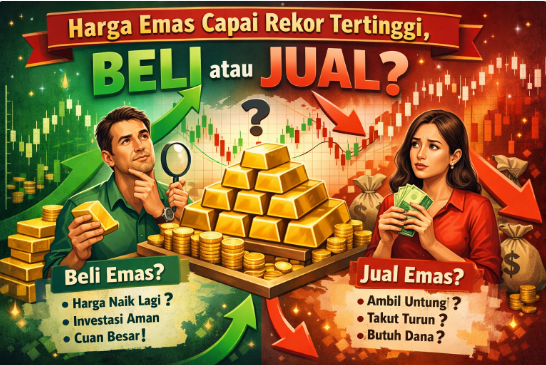 Harga Emas Capai Rekor Tertinggi, Beli atau Jual ?
