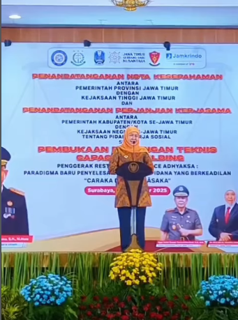 Pemprov Jatim dan Kejati Jatim Perkuat Pidana Kerja Sosial lewat MoU Restorative Justice