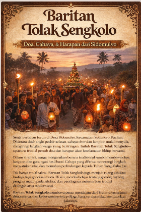 Baritan Tolak Sengkolo: Doa, Cahaya, dan Harapan dari Sidomulyo