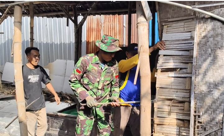 Rumah Tidak Layak Huni Milik Lulus Mulai Dibongkar Satgas TMMD