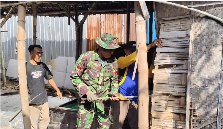 Rumah Tidak Layak Huni Milik Lulus Mulai Dibongkar Satgas TMMD