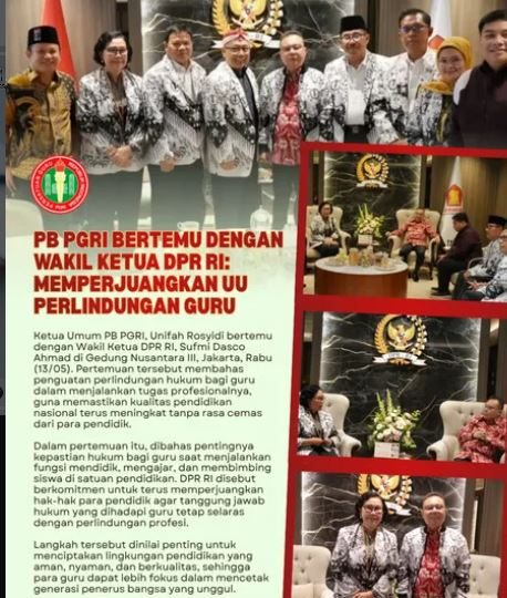 PB PGRI dan DPR RI Bahas Penguatan Perlindungan Hukum Guru untuk Pendidikan yang Lebih Aman