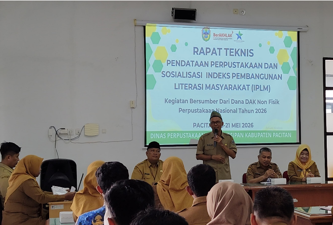 Pacitan Perkuat Pendataan Literasi, Dinas Perpustakaan Kearsipan Gelar Rapat Teknis dan Sosialisasi IPLM 2026